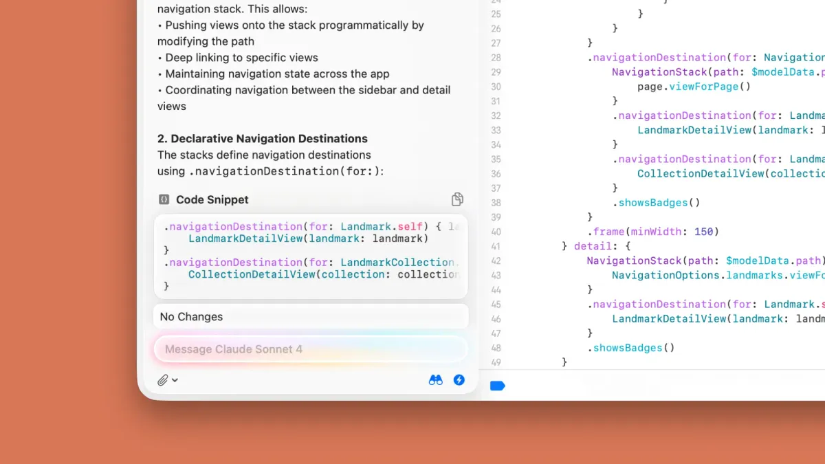 Apple and Anthropic integrate Claude Sonnet 4 in Xcode 26 on macOS